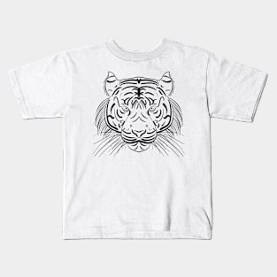 Black tiger design Kids T-Shirt